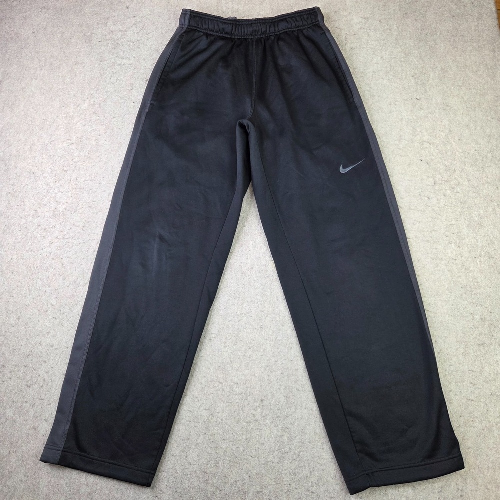 Nike Therma-FIT Track Pants Mens S Black‎ Fleece Athletic Thermal 621942-020